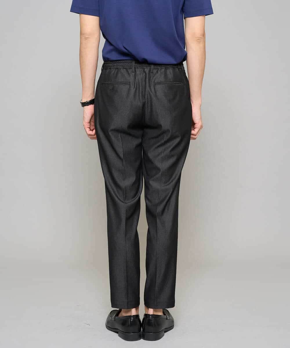 KHLGD35064 a.v.v MEN(アー・ヴェ・ヴェ) 【イージーケア/接触冷感】デニムライクストレッチアンクルスマートスラックス ブラック