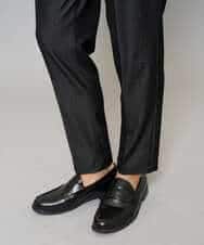 KHLGD35064 a.v.v MEN(アー・ヴェ・ヴェ) 【イージーケア/接触冷感】デニムライクストレッチアンクルスマートスラックス ブラック