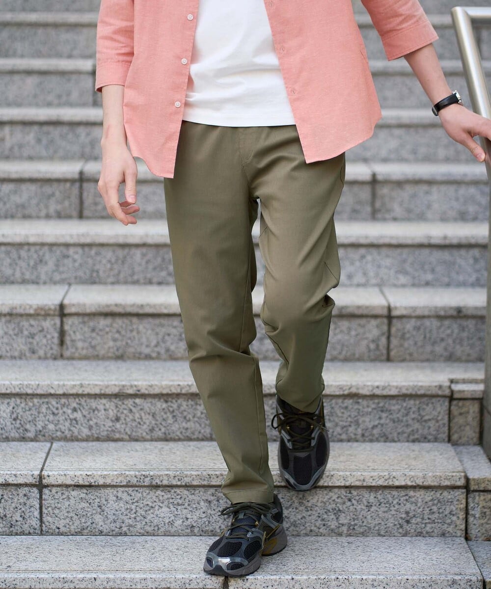 KHLGD37054 a.v.v MEN(アー・ヴェ・ヴェ) 春夏の行楽に最適！【シーズンレス】スーパーストレッチ 大人イージーパンツ カーキ