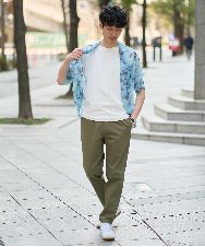 KHLGD37054 a.v.v MEN(アー・ヴェ・ヴェ) 春夏の行楽に最適！【シーズンレス】スーパーストレッチ 大人イージーパンツ カーキ