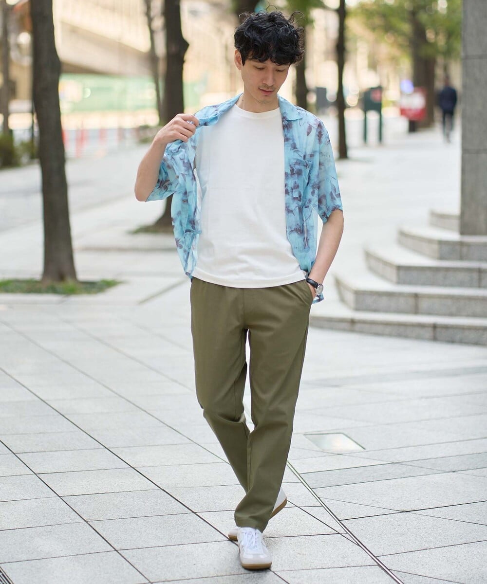 KHLGD37054 a.v.v MEN(アー・ヴェ・ヴェ) 春夏の行楽に最適！【シーズンレス】スーパーストレッチ 大人イージーパンツ カーキ