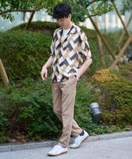 KHLGD37054 a.v.v MEN(アー・ヴェ・ヴェ) 春夏の行楽に最適！【シーズンレス】スーパーストレッチ 大人イージーパンツ ベージュ