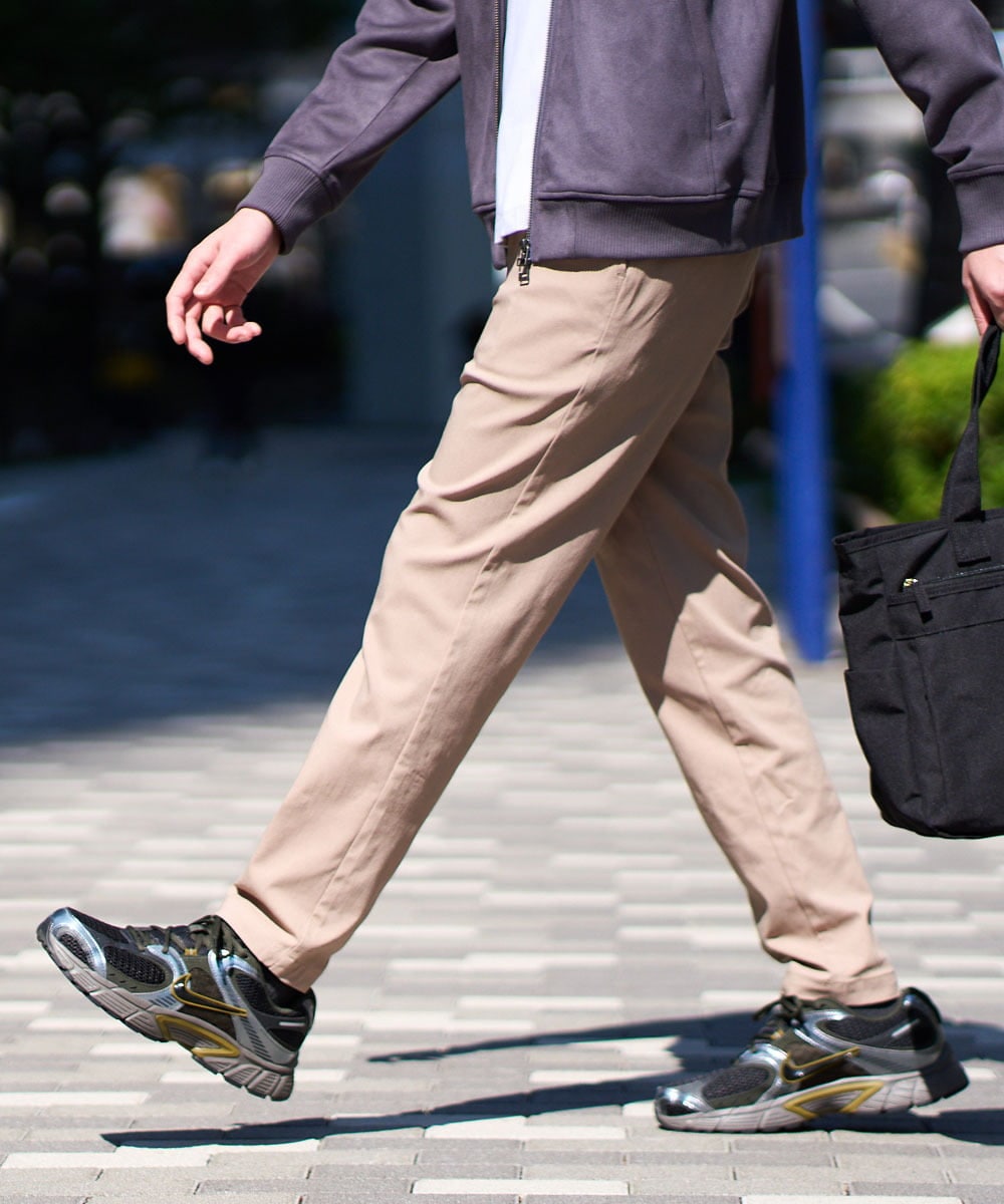 KHLGD37054 a.v.v MEN(アー・ヴェ・ヴェ) 春夏の行楽に最適！【シーズンレス】スーパーストレッチ 大人イージーパンツ ベージュ