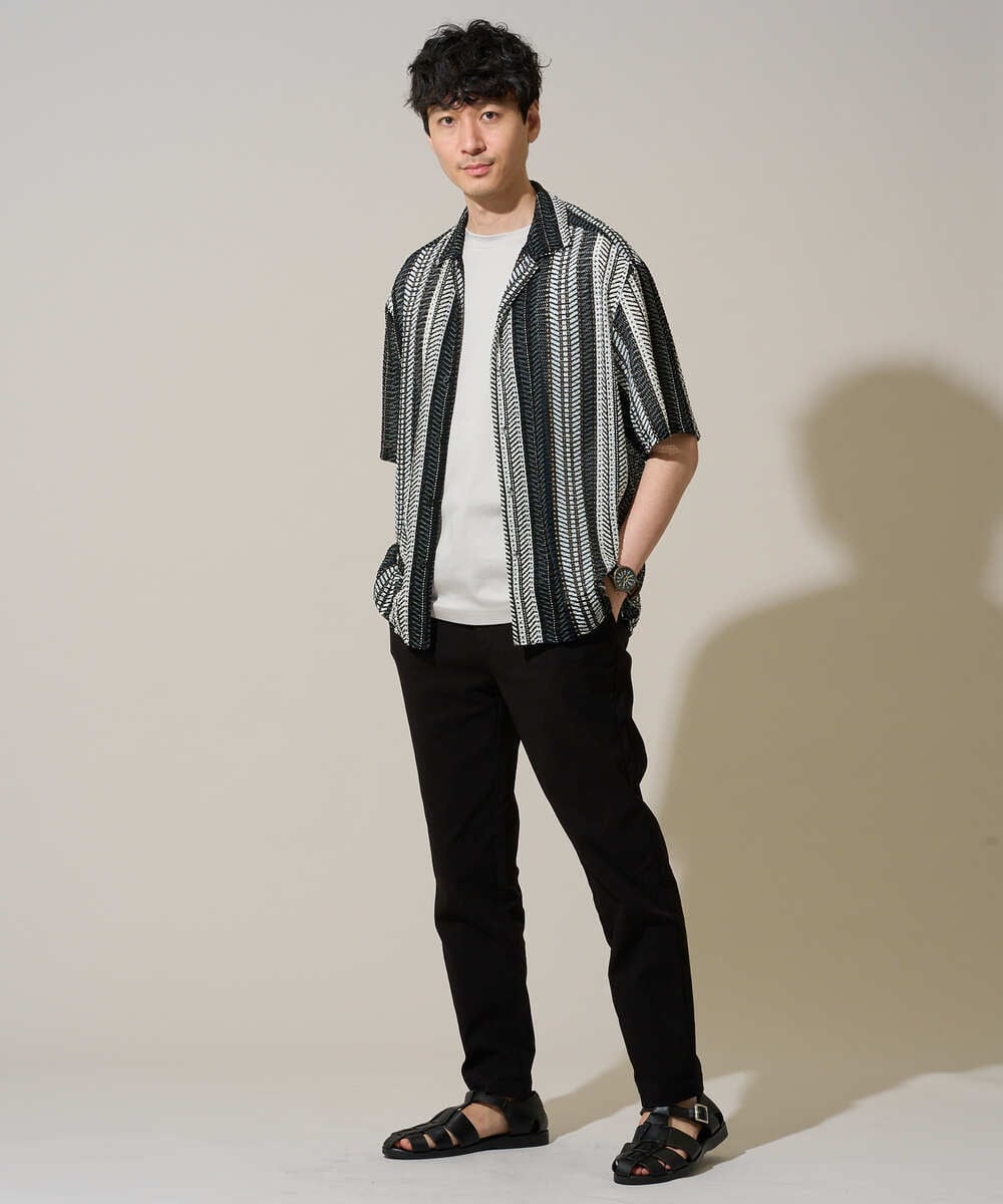 KHLGD37054 a.v.v MEN(アー・ヴェ・ヴェ) 春夏の行楽に最適！【シーズンレス】スーパーストレッチ 大人イージーパンツ ブラック