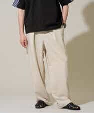 KHLGD38069 a.v.v MEN(アー・ヴェ・ヴェ) 【イージーケア/洗濯機で洗える/シワになりにくい/接触冷感/ストレッチ】オックスストレッチオーバーパンツ アイボリー