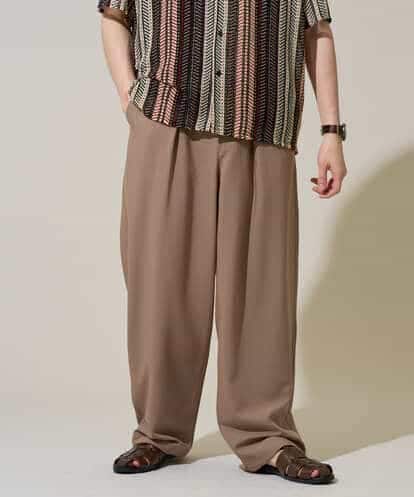 KHLGD38069 a.v.v MEN 【イージーケア/洗濯機で洗える/シワになりにくい/接触冷感/ストレッチ】オックスストレッチオーバーパンツ