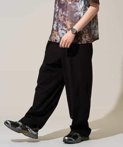 KHLGD38069 a.v.v MEN 【イージーケア/洗濯機で洗える/シワになりにくい/接触冷感/ストレッチ】オックスストレッチオーバーパンツ