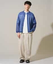 KHLGD38069 a.v.v MEN(アー・ヴェ・ヴェ) 【イージーケア/洗濯機で洗える/シワになりにくい/接触冷感/ストレッチ】オックスストレッチオーバーパンツ ブラック