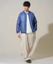 KHLGD38069 a.v.v MEN(アー・ヴェ・ヴェ) 【イージーケア/洗濯機で洗える/シワになりにくい/接触冷感/ストレッチ】オックスストレッチオーバーパンツ ブラック