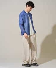 KHLGD38069 a.v.v MEN(アー・ヴェ・ヴェ) 【イージーケア/洗濯機で洗える/シワになりにくい/接触冷感/ストレッチ】オックスストレッチオーバーパンツ ブラック