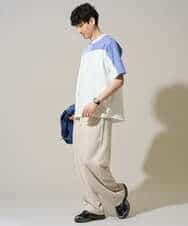 KHLGD38069 a.v.v MEN(アー・ヴェ・ヴェ) 【イージーケア/洗濯機で洗える/シワになりにくい/接触冷感/ストレッチ】オックスストレッチオーバーパンツ ブラック