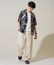 KHLGD38069 a.v.v MEN(アー・ヴェ・ヴェ) 【イージーケア/洗濯機で洗える/シワになりにくい/接触冷感/ストレッチ】オックスストレッチオーバーパンツ ブラック