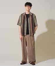 KHLGD38069 a.v.v MEN(アー・ヴェ・ヴェ) 【イージーケア/洗濯機で洗える/シワになりにくい/接触冷感/ストレッチ】オックスストレッチオーバーパンツ ブラック