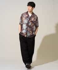 KHLGD38069 a.v.v MEN(アー・ヴェ・ヴェ) 【イージーケア/洗濯機で洗える/シワになりにくい/接触冷感/ストレッチ】オックスストレッチオーバーパンツ ブラック