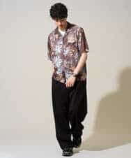 KHLGD38069 a.v.v MEN(アー・ヴェ・ヴェ) 【イージーケア/洗濯機で洗える/シワになりにくい/接触冷感/ストレッチ】オックスストレッチオーバーパンツ ブラック