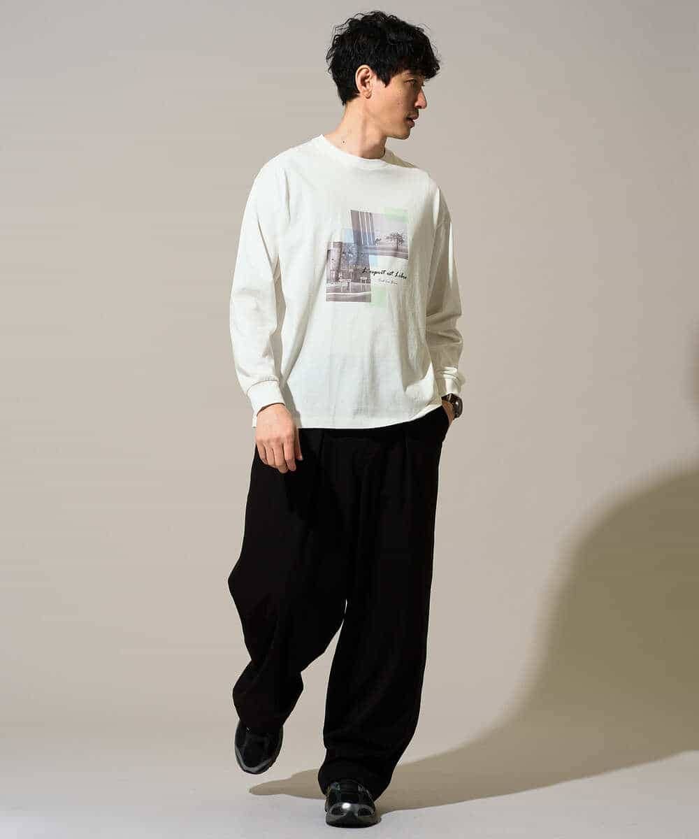 KHLGD38069 a.v.v MEN(アー・ヴェ・ヴェ) 【イージーケア/洗濯機で洗える/シワになりにくい/接触冷感/ストレッチ】オックスストレッチオーバーパンツ ブラック