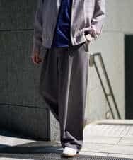 KHLGD38069 a.v.v MEN(アー・ヴェ・ヴェ) 【イージーケア/洗濯機で洗える/シワになりにくい/接触冷感/ストレッチ】オックスストレッチオーバーパンツ ブラック