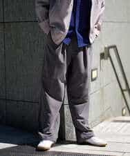 KHLGD38069 a.v.v MEN(アー・ヴェ・ヴェ) 【イージーケア/洗濯機で洗える/シワになりにくい/接触冷感/ストレッチ】オックスストレッチオーバーパンツ ブラック