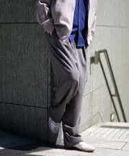 KHLGD38069 a.v.v MEN(アー・ヴェ・ヴェ) 【イージーケア/洗濯機で洗える/シワになりにくい/接触冷感/ストレッチ】オックスストレッチオーバーパンツ ブラック