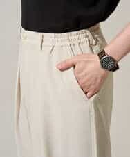 KHLGD38069 a.v.v MEN(アー・ヴェ・ヴェ) 【イージーケア/洗濯機で洗える/シワになりにくい/接触冷感/ストレッチ】オックスストレッチオーバーパンツ ブラック