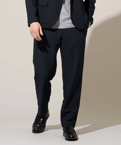 KHLGD76064 a.v.v MEN 【イージーケア/洗濯機で洗える] シアサッカーセミルーズパンツ