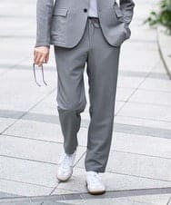 KHLGD76064 a.v.v MEN(アー・ヴェ・ヴェ) 【イージーケア/洗濯機で洗える] シアサッカーセミルーズパンツ グレー