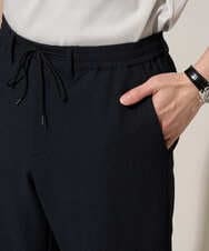 KHLGD76064 a.v.v MEN(アー・ヴェ・ヴェ) 【イージーケア/洗濯機で洗える] シアサッカーセミルーズパンツ ブラック