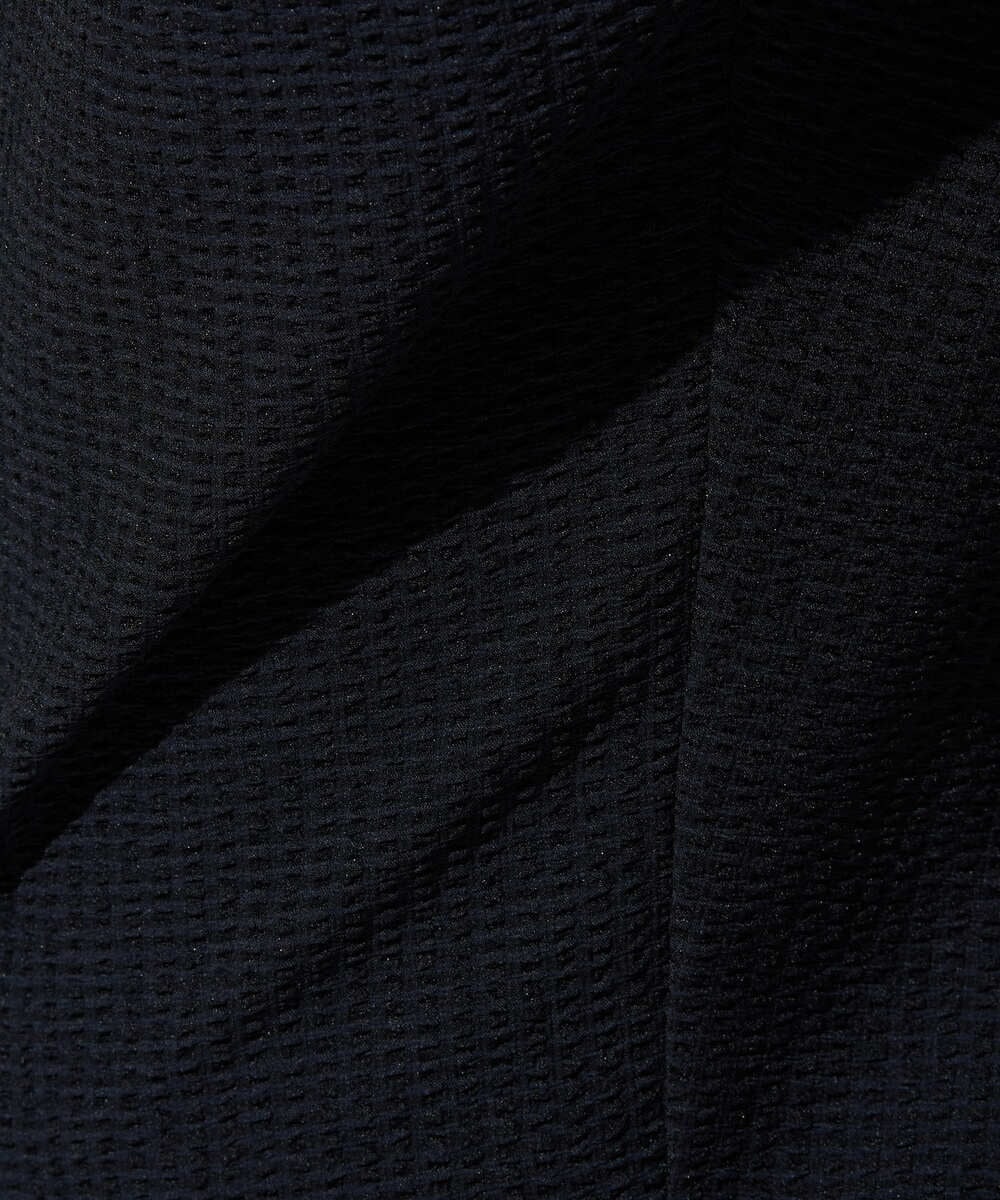 KHLGD76064 a.v.v MEN(アー・ヴェ・ヴェ) 【イージーケア/洗濯機で洗える] シアサッカーセミルーズパンツ ブラック