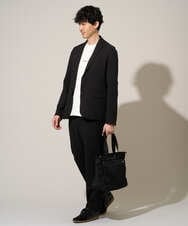 KHLGD76064 a.v.v MEN(アー・ヴェ・ヴェ) 【イージーケア/洗濯機で洗える] シアサッカーセミルーズパンツ ブラック