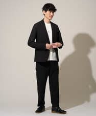 KHLGD76064 a.v.v MEN(アー・ヴェ・ヴェ) 【イージーケア/洗濯機で洗える] シアサッカーセミルーズパンツ ブラック