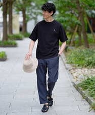 KHLGD77064 a.v.v MEN(アー・ヴェ・ヴェ) 【接触冷感/吸水速乾/UVカット/ストレッチ/イージーケア/洗濯機で洗える】リライトセミルーズアンクルパンツ ブラック