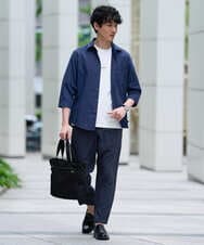 KHLGD77064 a.v.v MEN(アー・ヴェ・ヴェ) 【接触冷感/吸水速乾/UVカット/ストレッチ/イージーケア/洗濯機で洗える】リライトセミルーズアンクルパンツ ブラック