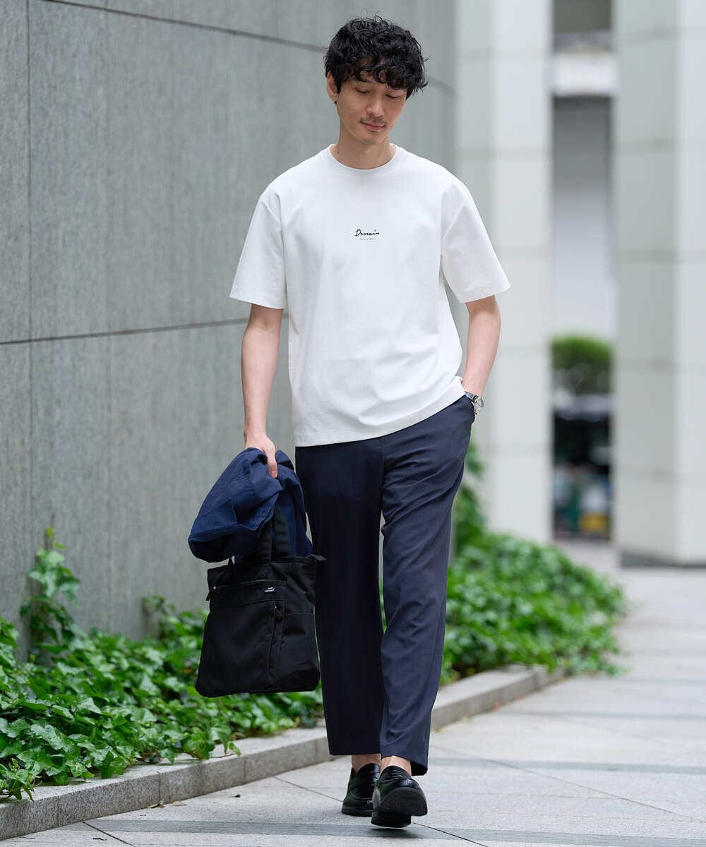 KHLGD77064 a.v.v MEN(アー・ヴェ・ヴェ) 【接触冷感/吸水速乾/UVカット/ストレッチ/イージーケア/洗濯機で洗える】リライトセミルーズアンクルパンツ ブラック