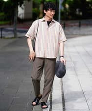 KHLGD77064 a.v.v MEN(アー・ヴェ・ヴェ) 【接触冷感/遮熱/吸水速乾/UVカット/ストレッチ/イージーケア/洗濯機で洗える】リライトセミルーズアンクルパンツ ブラック