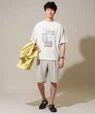 KHLGD78059 a.v.v MEN(アー・ヴェ・ヴェ) 【イージーケア/接触冷感/吸水速乾/UVカット】リライト　１タックハーフパンツ ダークグレー