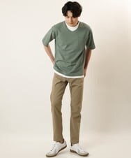 KHLGP11044 a.v.v MEN(アー・ヴェ・ヴェ) 【軽撥水/接触冷感】ストレッチコードレーン5PKアンクルパンツ ライトブルー