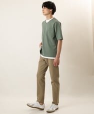 KHLGP11044 a.v.v MEN(アー・ヴェ・ヴェ) 【軽撥水/接触冷感】ストレッチコードレーン5PKアンクルパンツ ライトブルー