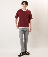 KHLGP11044 a.v.v MEN(アー・ヴェ・ヴェ) 【軽撥水/接触冷感】ストレッチコードレーン5PKアンクルパンツ ライトブルー