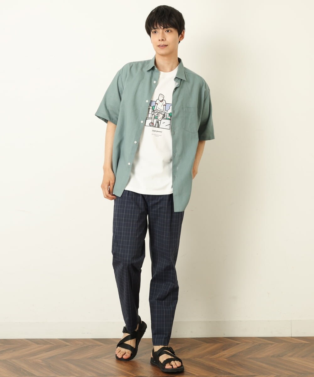 KHLGP73059 a.v.v MEN(アー・ヴェ・ヴェ) 【S-XXL/速乾】アーバンタックチェックパンツ ネイビー