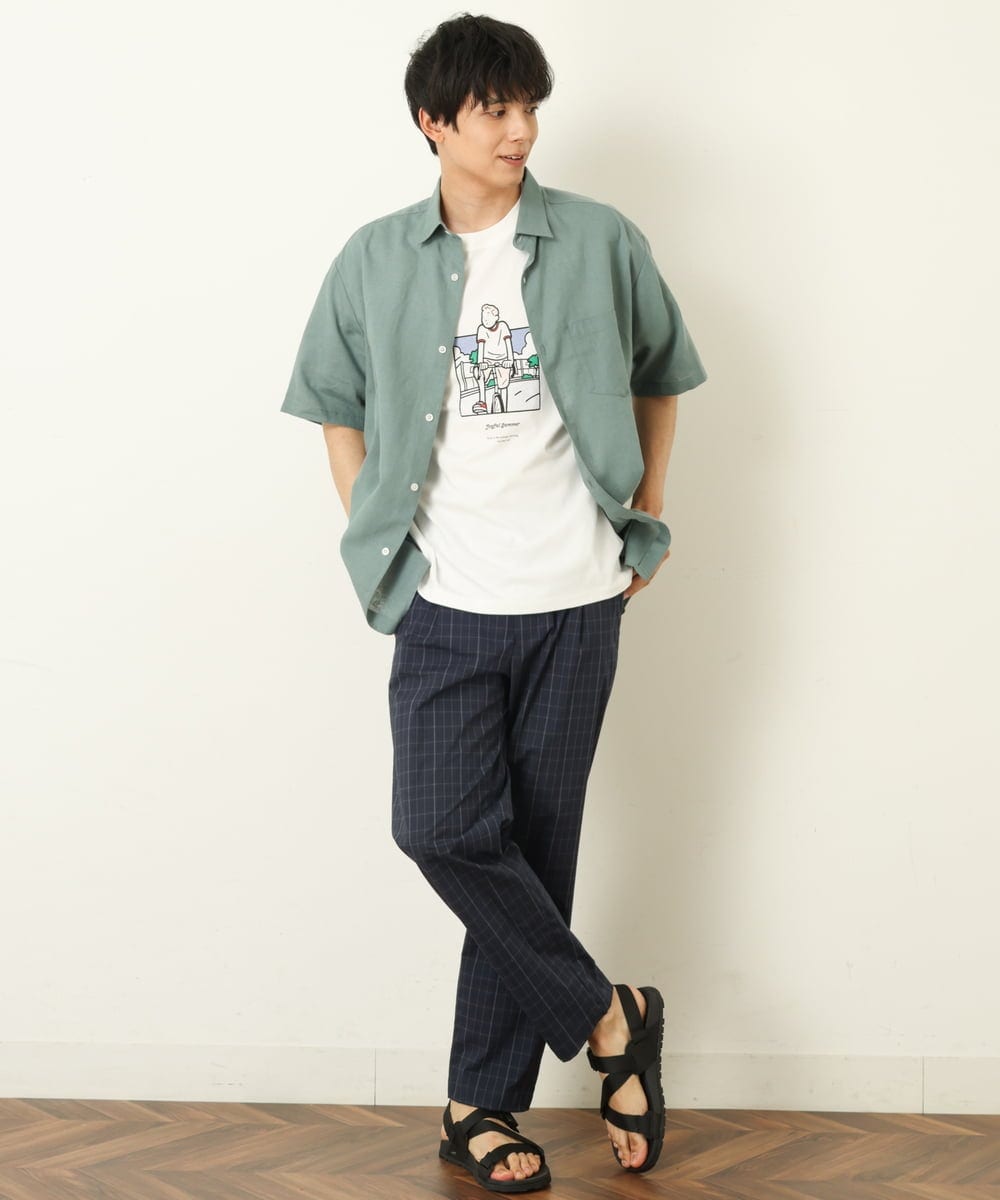 KHLGP73059 a.v.v MEN(アー・ヴェ・ヴェ) 【S-XXL/速乾】アーバンタックチェックパンツ ネイビー