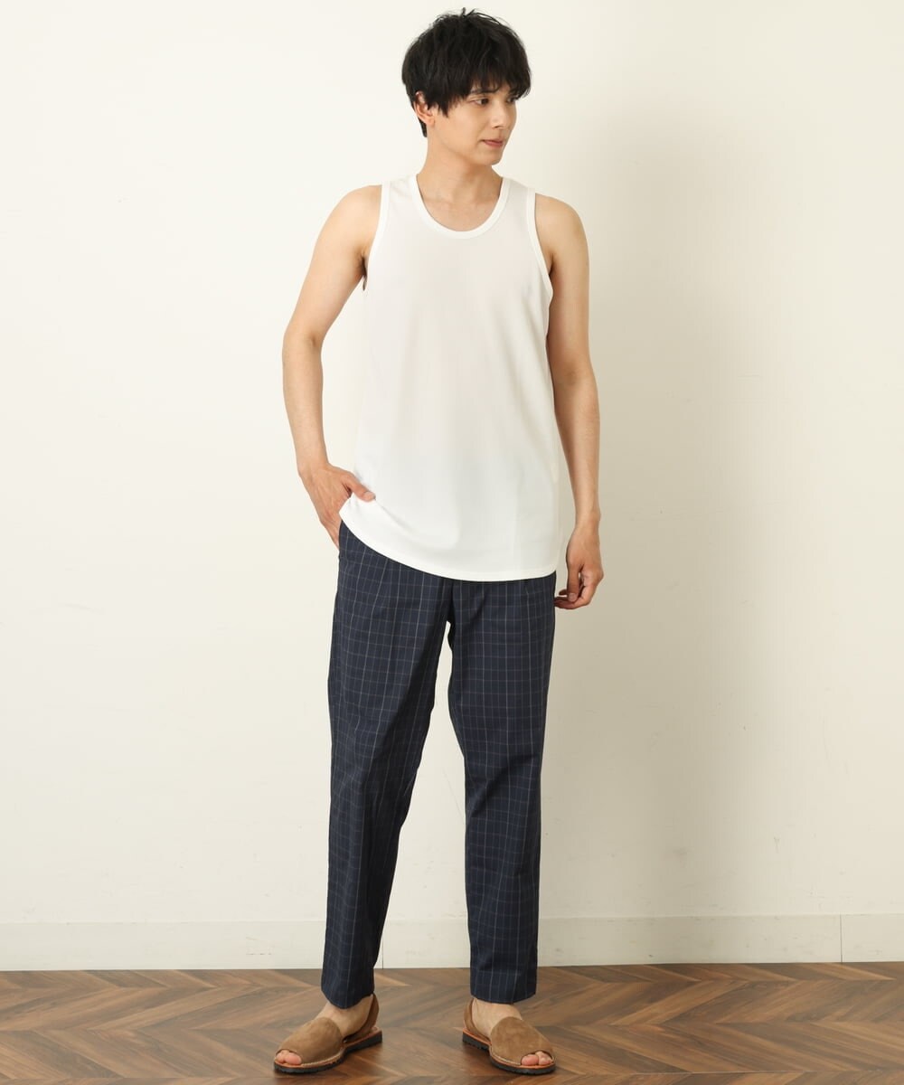 KHLGP73059 a.v.v MEN(アー・ヴェ・ヴェ) 【S-XXL/速乾】アーバンタックチェックパンツ ネイビー