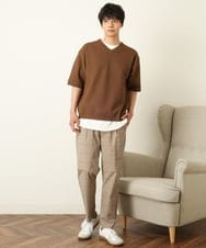 KHLGP73059 a.v.v MEN(アー・ヴェ・ヴェ) 【S-XXL/速乾】アーバンタックチェックパンツ ネイビー