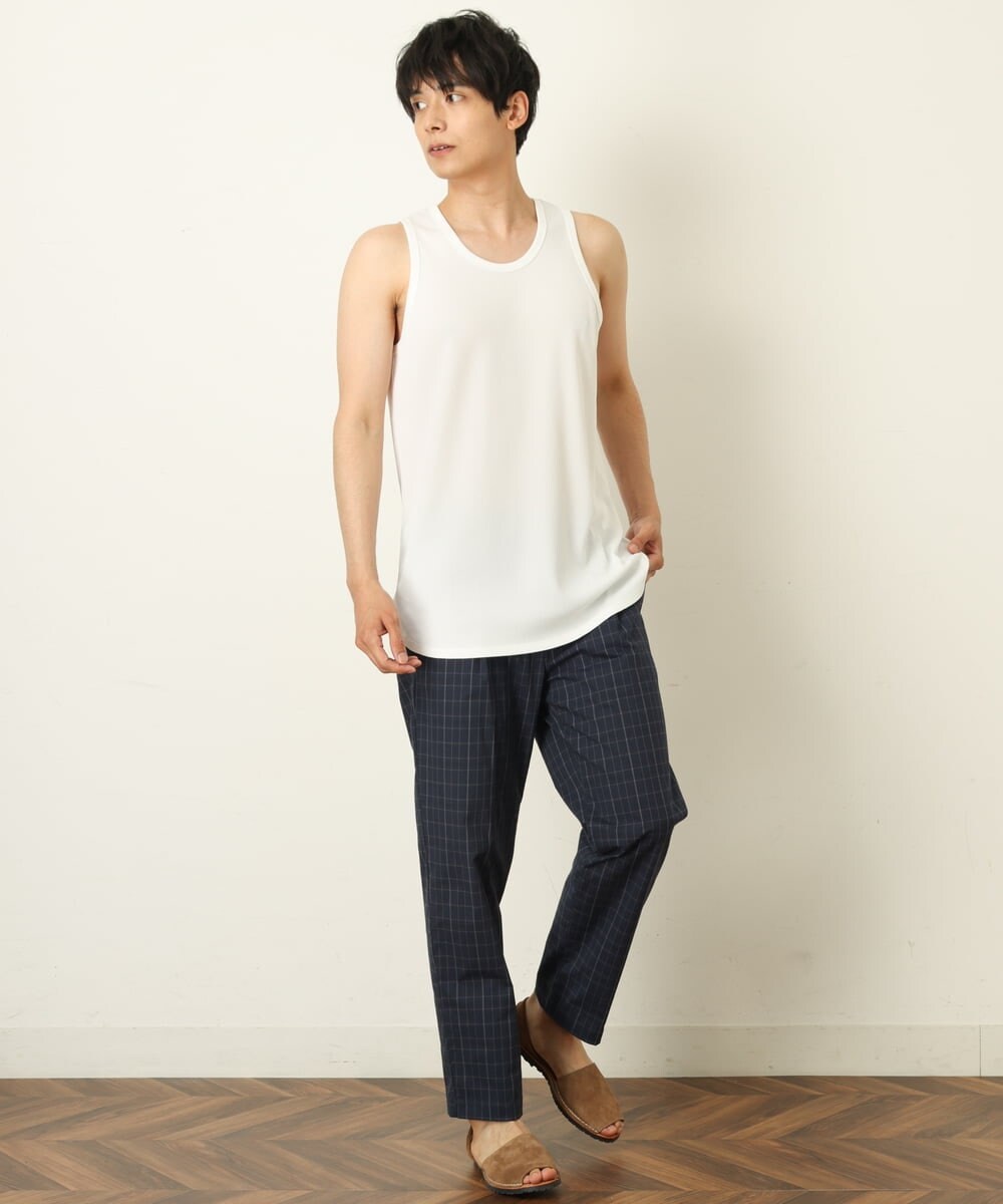 KHLGP73059 a.v.v MEN(アー・ヴェ・ヴェ) 【S-XXL/速乾】アーバンタックチェックパンツ ネイビー