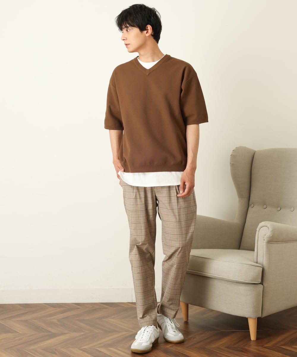 KHLGP73059 a.v.v MEN(アー・ヴェ・ヴェ) 【S-XXL/速乾】アーバンタックチェックパンツ ネイビー