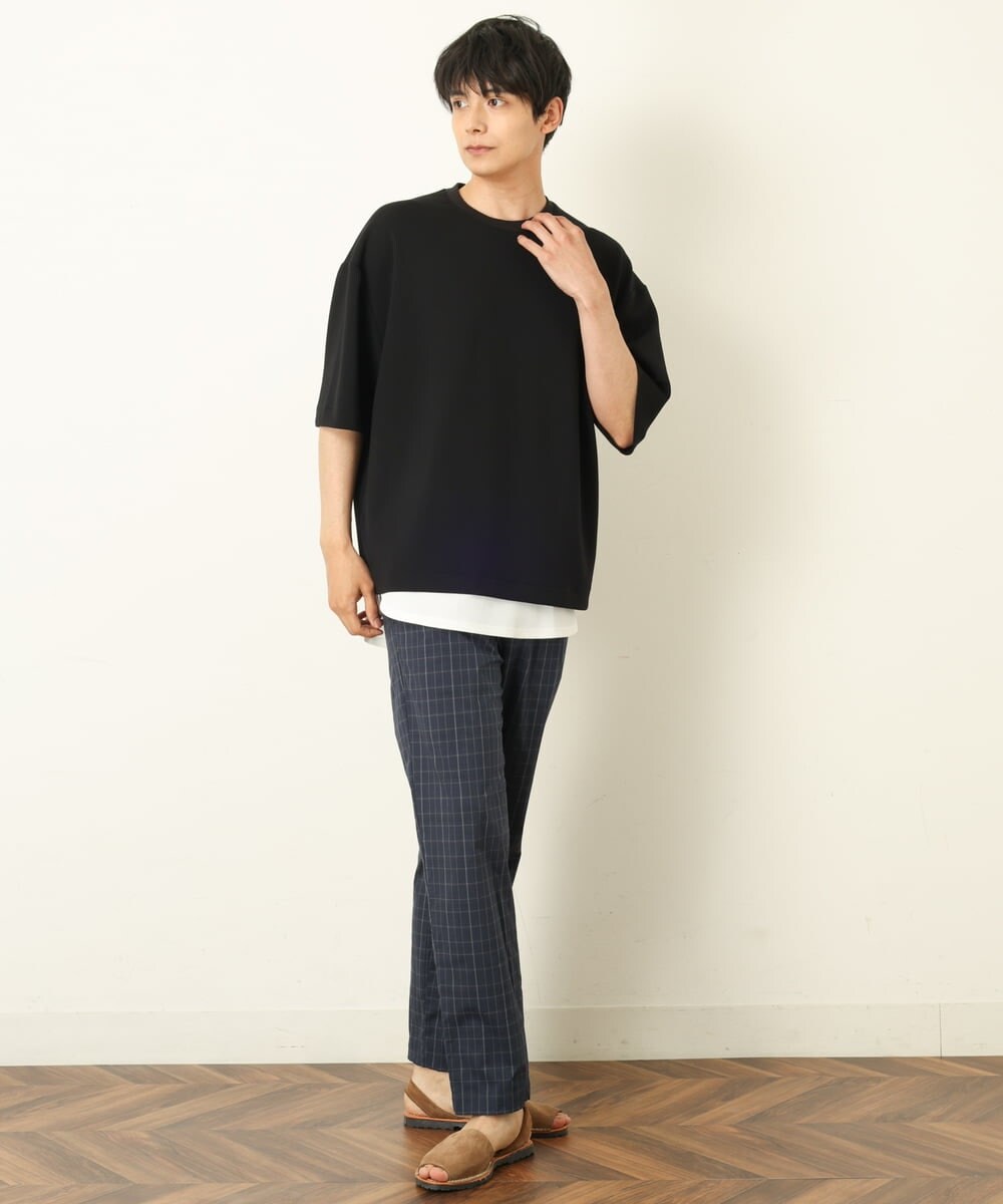 KHLGP73059 a.v.v MEN(アー・ヴェ・ヴェ) 【S-XXL/速乾】アーバンタックチェックパンツ ネイビー