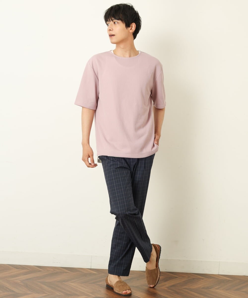 KHLGP73059 a.v.v MEN(アー・ヴェ・ヴェ) 【S-XXL/速乾】アーバンタックチェックパンツ ネイビー