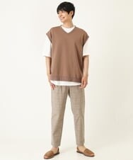 KHLGP73059 a.v.v MEN(アー・ヴェ・ヴェ) 【S-XXL/速乾】アーバンタックチェックパンツ ネイビー