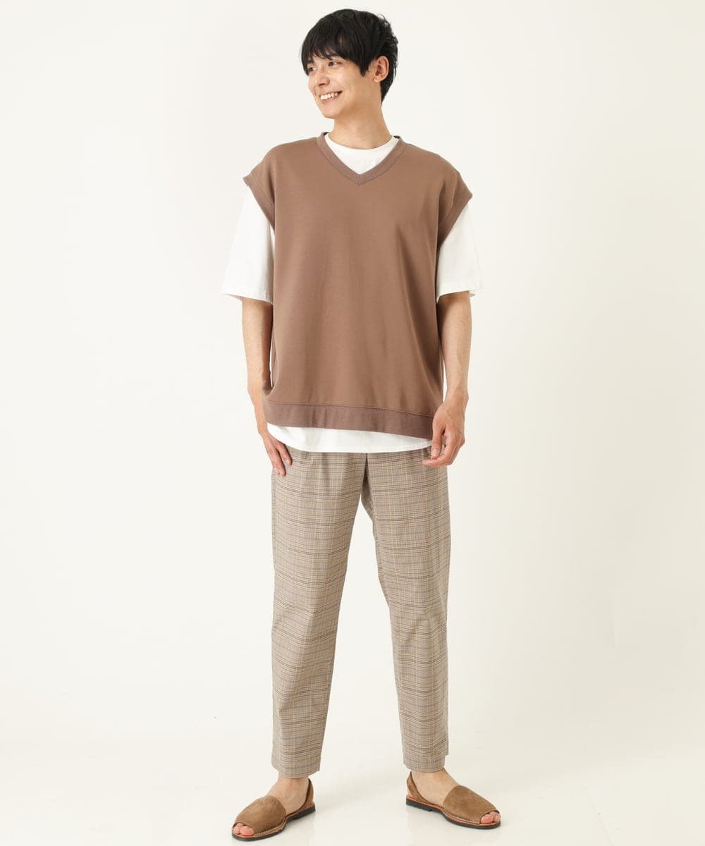 KHLGP73059 a.v.v MEN(アー・ヴェ・ヴェ) 【S-XXL/速乾】アーバンタックチェックパンツ ネイビー