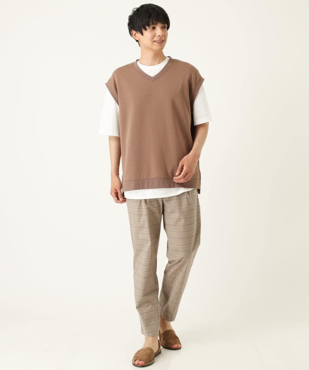 KHLGP73059 a.v.v MEN(アー・ヴェ・ヴェ) 【S-XXL/速乾】アーバンタックチェックパンツ ネイビー