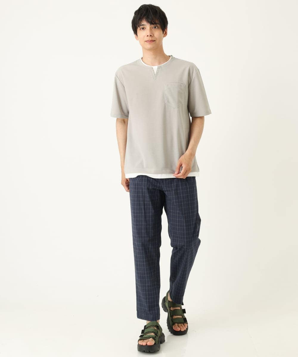 KHLGP73059 a.v.v MEN(アー・ヴェ・ヴェ) 【S-XXL/速乾】アーバンタックチェックパンツ ネイビー